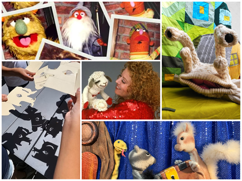 Collaged image of puppetry events.