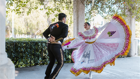 Traditional latin dancers