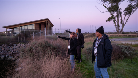 people searching the fields
