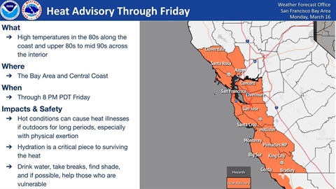 NWS heat advisory