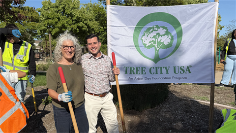 Mayor Betsy Nash and Canopy Executive Director Jean-Paul Renaud