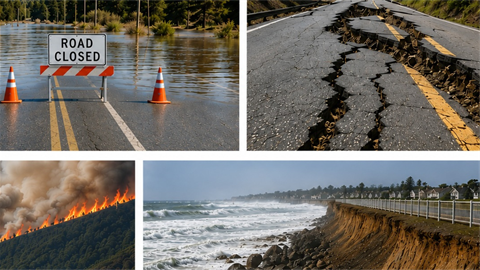 Collage of disaster situations