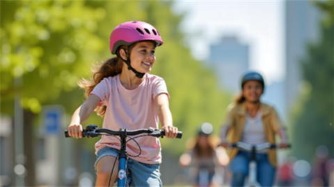 Child biking
