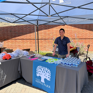 Associate Transportation Planner Nick Yee offers free bike helmets and other tips to stay safe while cycling