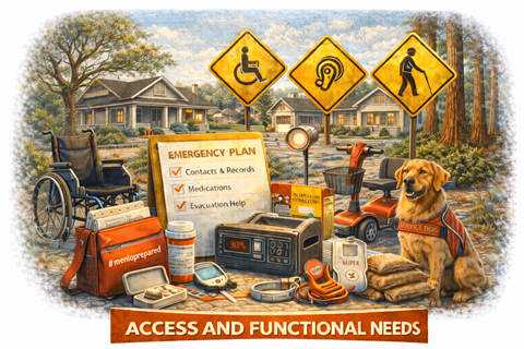 Picture of mobility assist devise, and service animal 