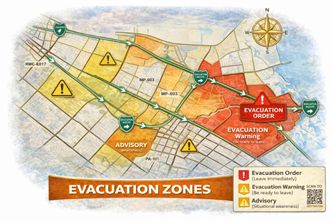 map of menlo park evacuation zones