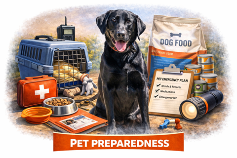 Black Lab pet preparedness