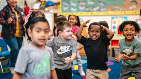 Children play in class at BHCDC