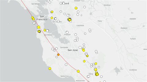 earthquake map