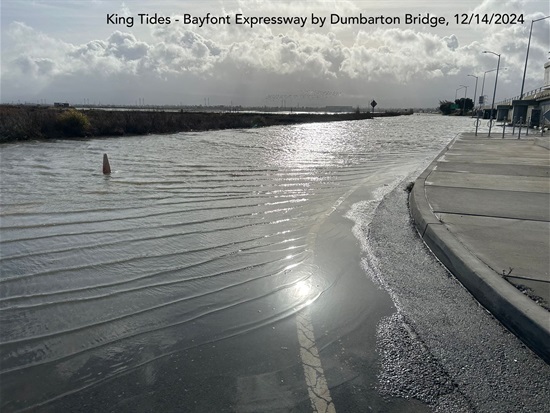 King Tides - Bayfront Expressway by the Dumbarton Bridge
